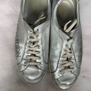 Louis Vuitton silver sneakers
